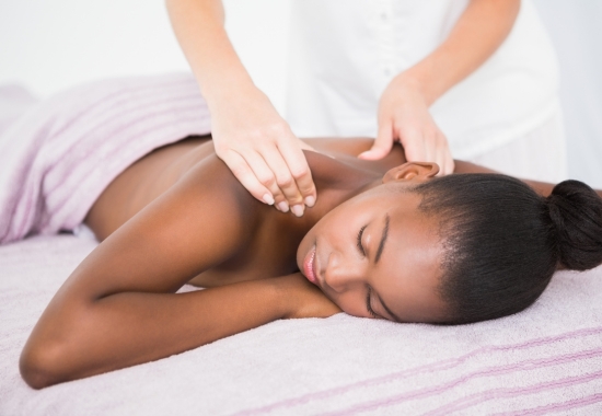 woman receiving massage