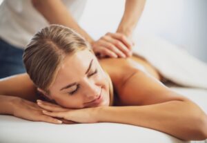 woman receiving massage